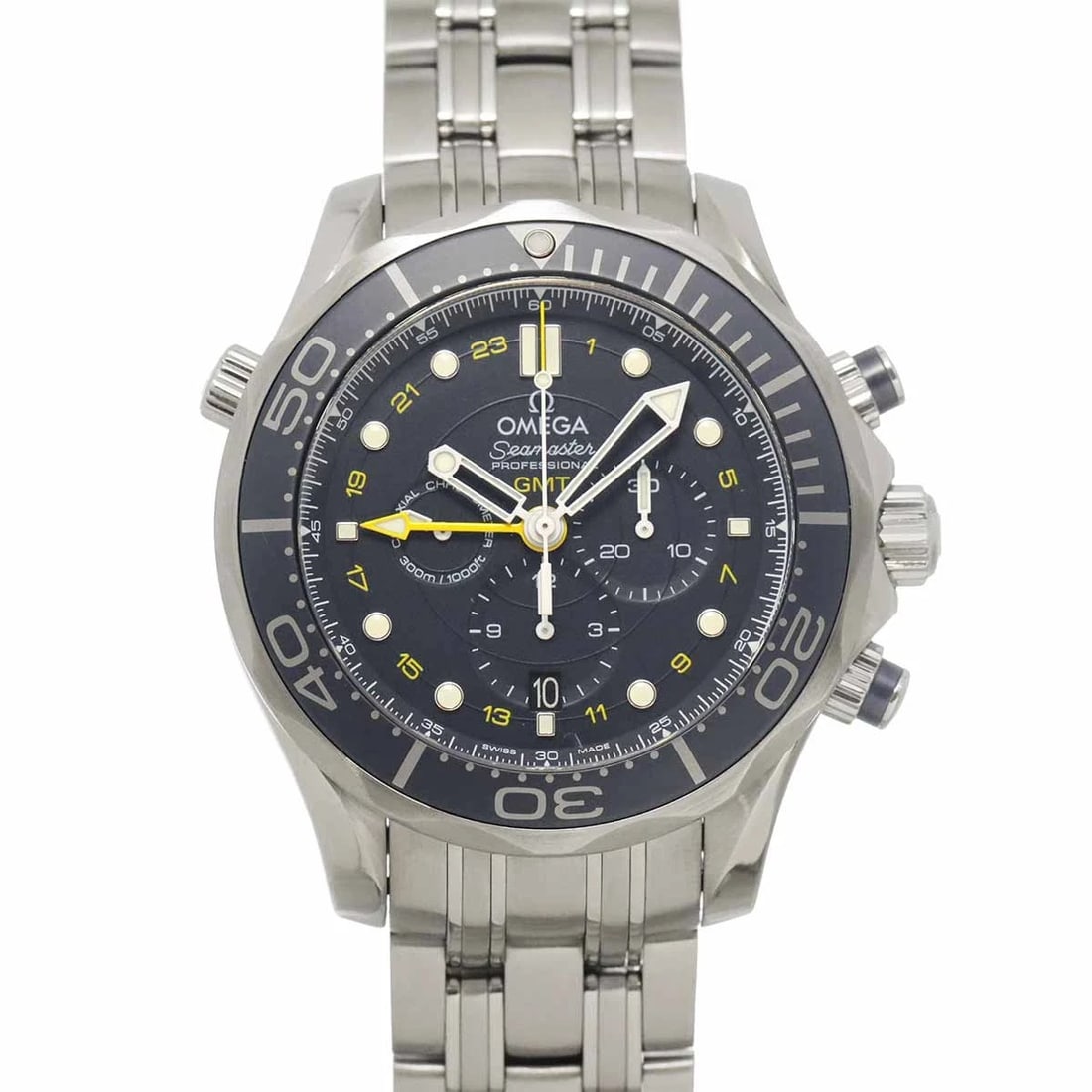 OMEGA SEAMASTER CO-AXIAL BLUE DIAL WATCH: OMEGA Seamaster Co-Axial Blue Dial Watch Brand: OMEGA Type/Style: Wristwatch Material: Stainless steel Color: Dial Color Blue Size: CaseSize Length 52mm(included lag) CaseSize Width 44mm(not included