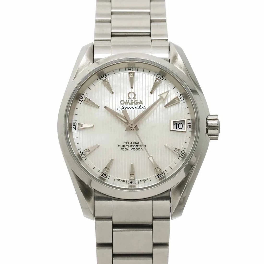 OMEGA SEAMASTER AQUA TERRA CO-AXIAL DIAMOND WATCH: OMEGA Seamaster Aqua Terra Co-Axial Diamond Watch Brand: OMEGA Type/Style: Wristwatch Material: Stainless steel Color: Dial Color none Size: CaseSize Length 45mm(included lag) CaseSize Width 39mm(not