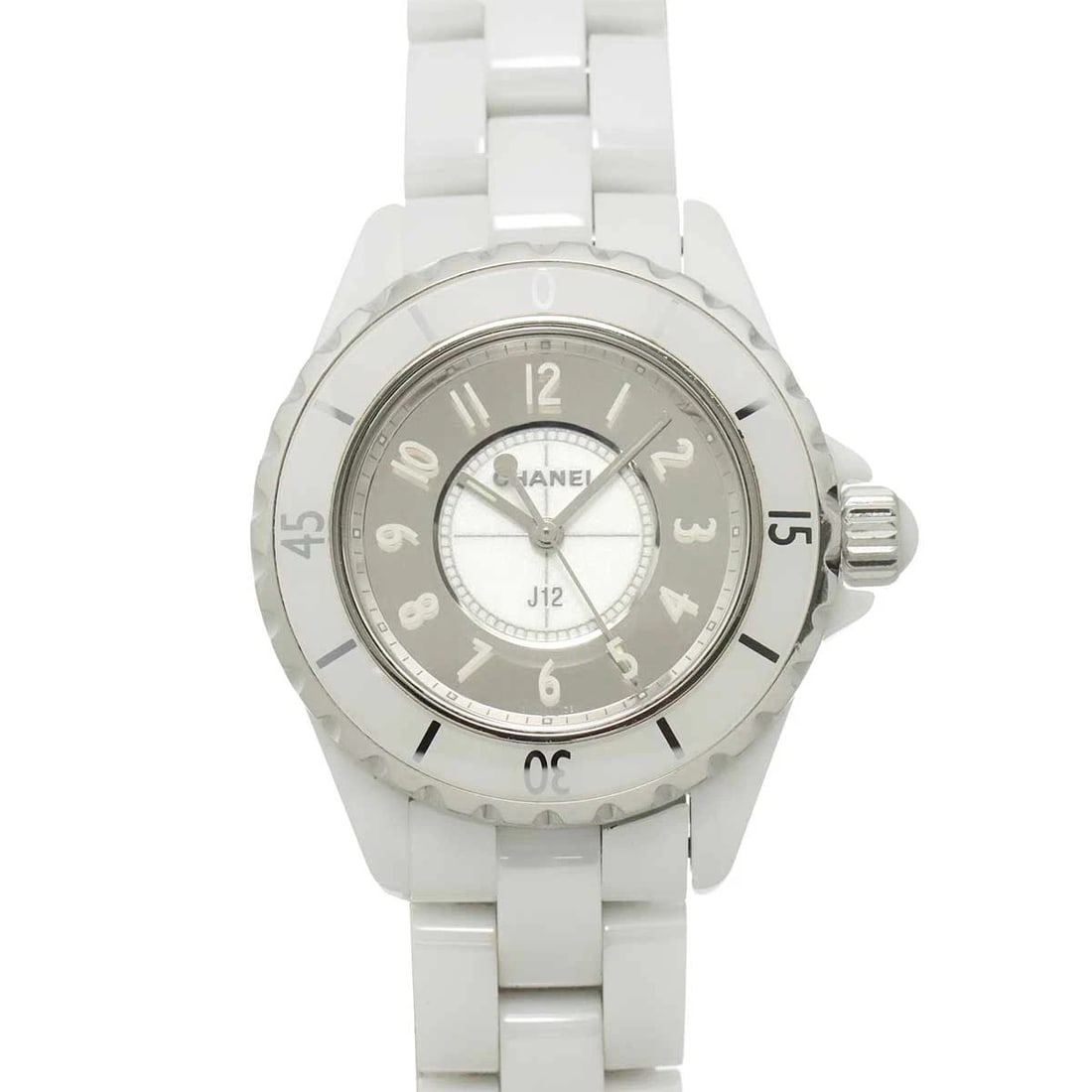 CHANEL J12 CERAMIC QUARTZ MIRROR DIAL WATCH: CHANEL J12 Ceramic Quartz Mirror Dial Watch Brand: CHANEL Type/Style: Wristwatch Material: Ceramic,Stainless steel Color: Dial Color Mirror Size: CaseSize Length 40mm(included lag) CaseSize Width