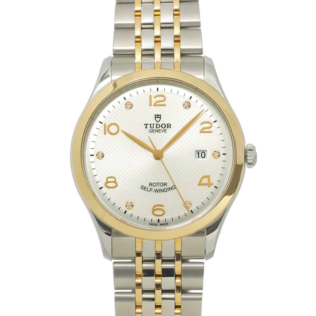 TUDOR DIAMOND AUTOMATIC PG DATE SILVER DIAL WATCH
