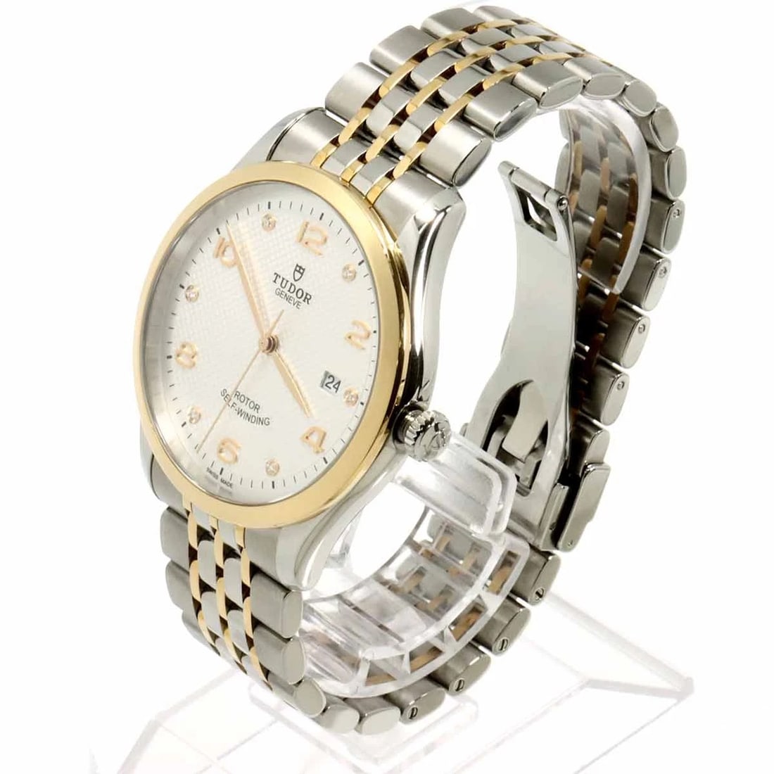 TUDOR DIAMOND AUTOMATIC PG DATE SILVER DIAL WATCH - 2