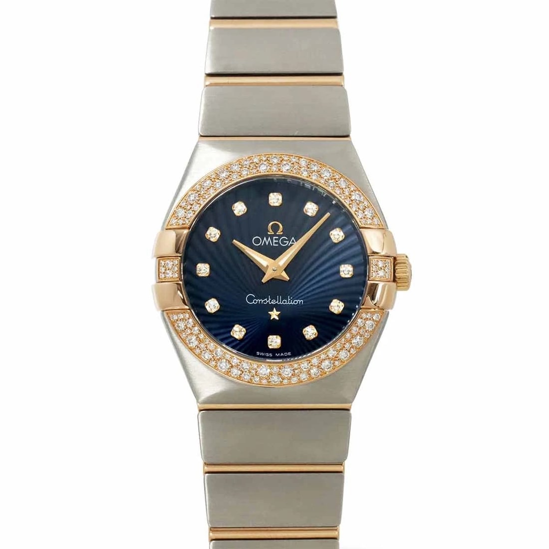 OMEGA CONSTELLATION K18PG DIAMOND BEZEL WATCH: OMEGA Constellation K18PG Diamond Bezel Watch Brand: OMEGA Type/Style: Wristwatch Material: Stainless steel,750 Pink Gold,Diamond Color: Dial Color none Size: CaseSize Length 32mm(included lag)