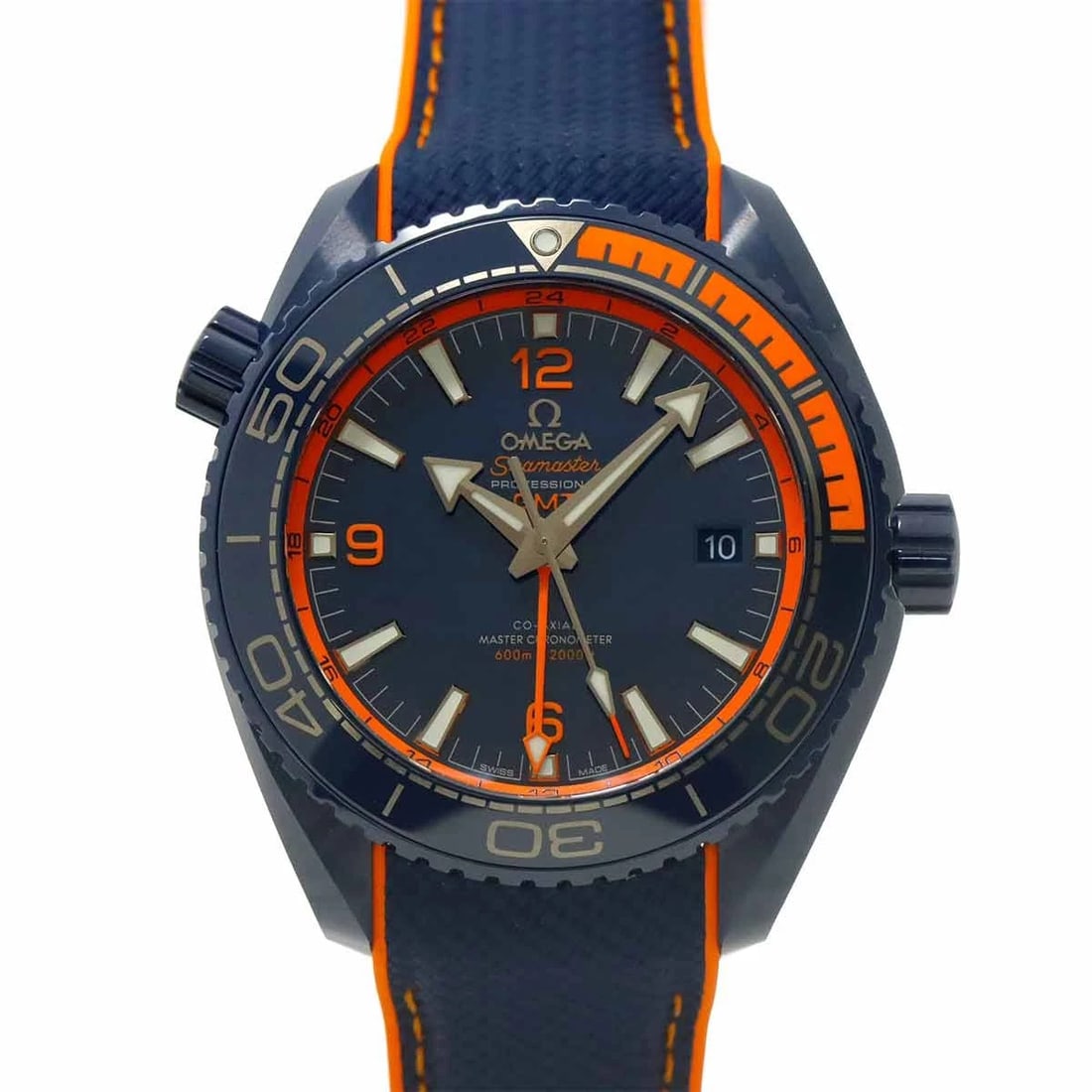 OMEGA SEAMASTER PLANET OCEAN GMT BLUE DIAL WATCH: OMEGA Seamaster Planet Ocean GMT Blue Dial Watch Brand: OMEGA Type/Style: Wristwatch Material: Titanium/Ceramic,Rubber Color: Dial Color Blue Size: CaseSize Length 51mm(included lag) CaseSize Width