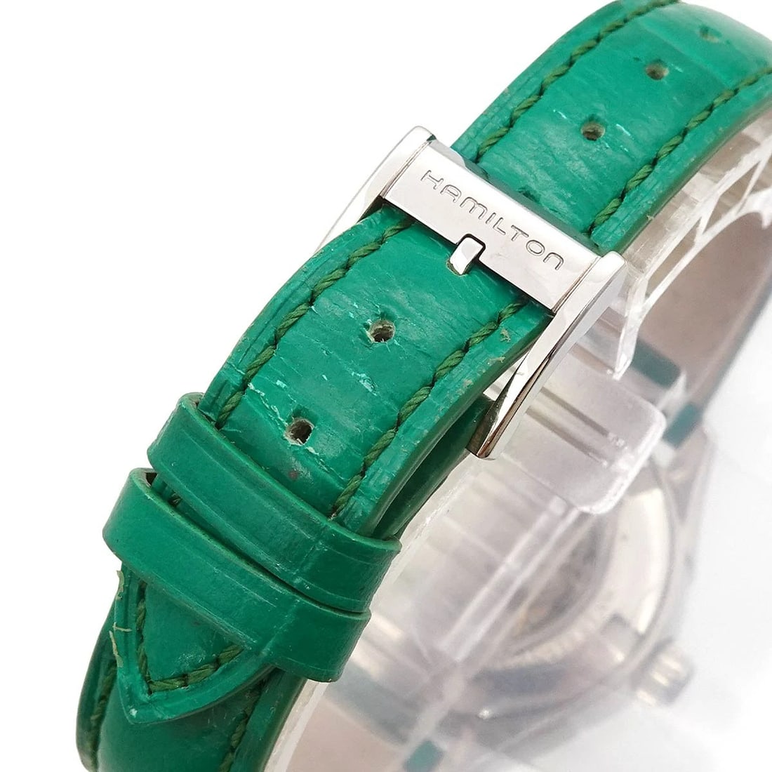 HAMILTON DIAMOND AUTOMATIC WHITE SHELL WATCH - 4