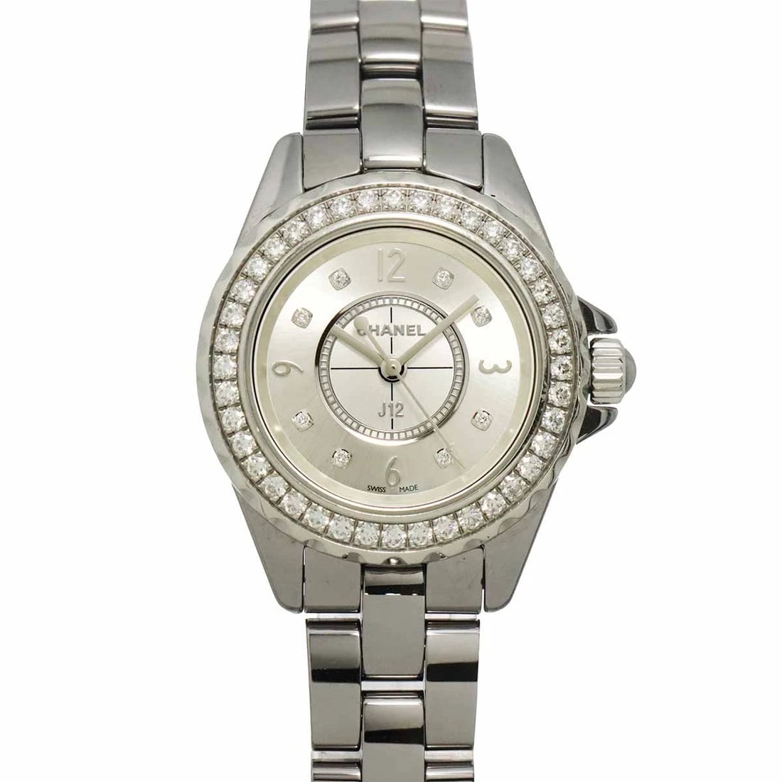 CHANEL J12 CHROMATIC QUARTZ GRAY DIAL CERAMIC WATCH: CHANEL J12 Chromatic Quartz Gray Dial Ceramic Watch Brand: CHANEL Type/Style: Wristwatch Material: Stainless steel,Titanium Ceramic,Diamond Color: Dial Color Gray Size: CaseSize Length 35mm(included