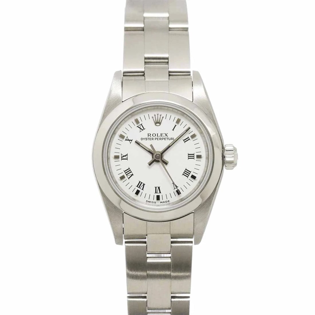 ROLEX OYSTER PERPETUAL A WHITE DIAL WATCH: ROLEx Oyster perpetual A White Dial Watch Brand: ROLEx Type/Style: Wristwatch Material: Stainless steel Color: Dial Color White Size: CaseSize Length 32mm(included lag) CaseSize Width 25mm(not