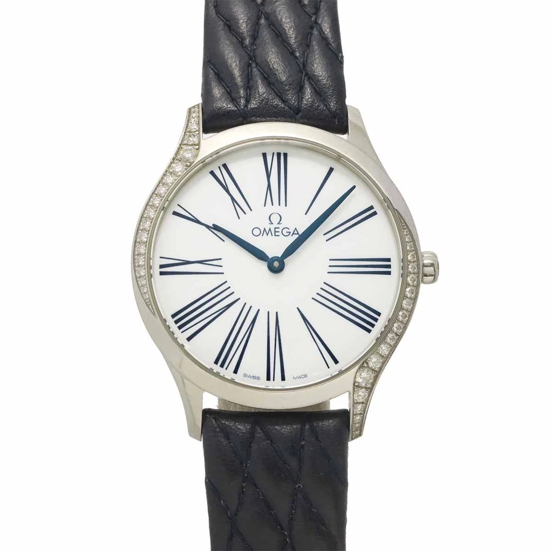 OMEGA DEVILLE TREZOA DIAMOND WATCH: OMEGA Deville Trezoa Diamond Watch Brand: OMEGA Type/Style: Wristwatch Material: Stainless steel,Diamond,Leather Color: Dial Color none Size: CaseSize Length 42mm(included lag) CaseSize Width