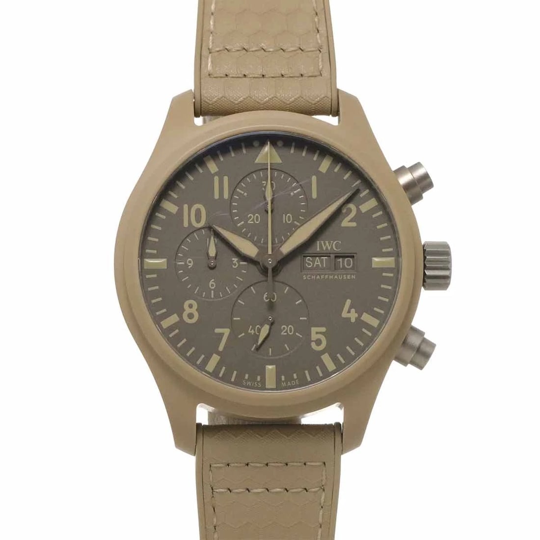 IWC PILOT WATCH TOP AUTOMATIC DARK BROWN DIAL WATCH: IWC Pilot Watch Top Automatic Dark Brown Dial Watch Brand: IWC Type/Style: Wristwatch Material: Ceramic,Rubber Color: Dial Color Dark Brown Size: CaseSize Length 54mm(included lag) CaseSize Width