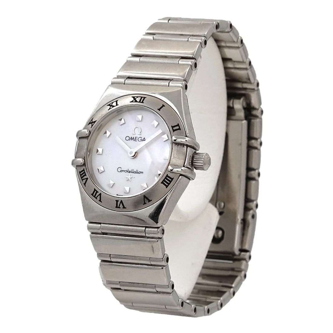 OMEGA CONSTELLATION MINI WHITE SHELL DIAL WATCH - 2