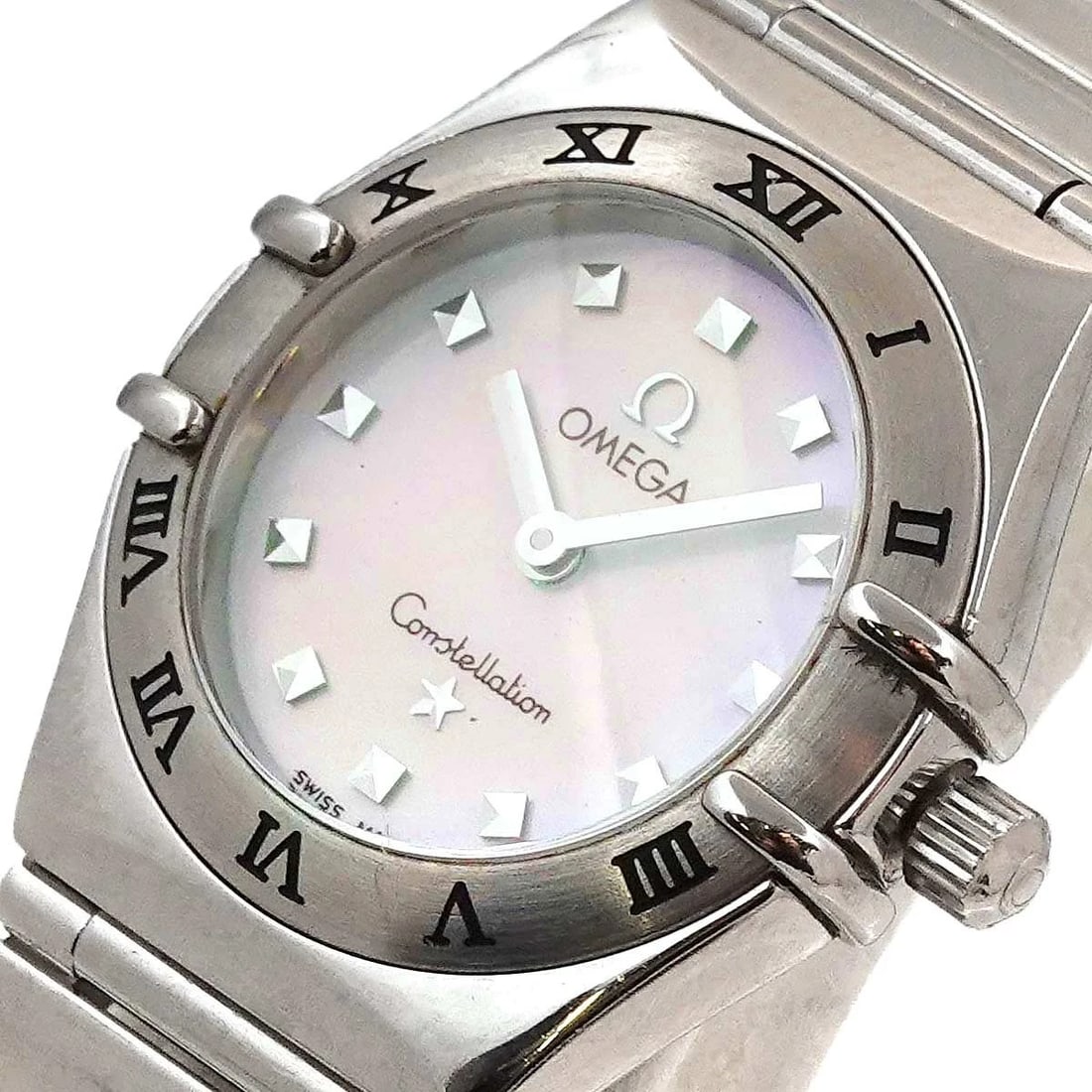 OMEGA CONSTELLATION MINI WHITE SHELL DIAL WATCH - 3