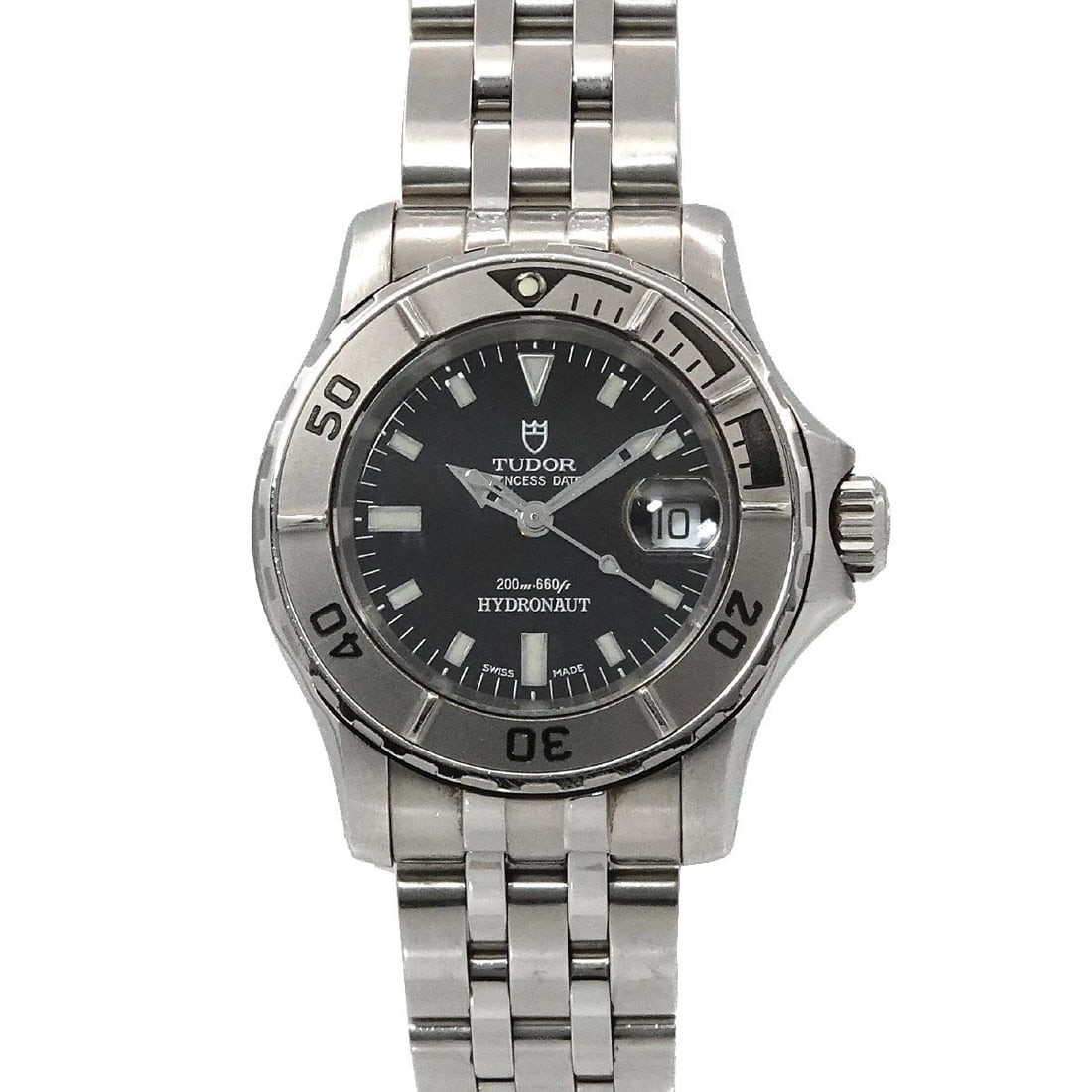 TUDOR PRINCE DATE HYDRONAUT AUTOMATIC BLACK DIAL WATCH: Tudor Prince Date Hydronaut Automatic Black Dial Watch Brand: Tudor Type/Style: Wristwatch Material: Stainless steel Color: Dial Color Black Size: CaseSize Length 33mm(included lag) CaseSize Width