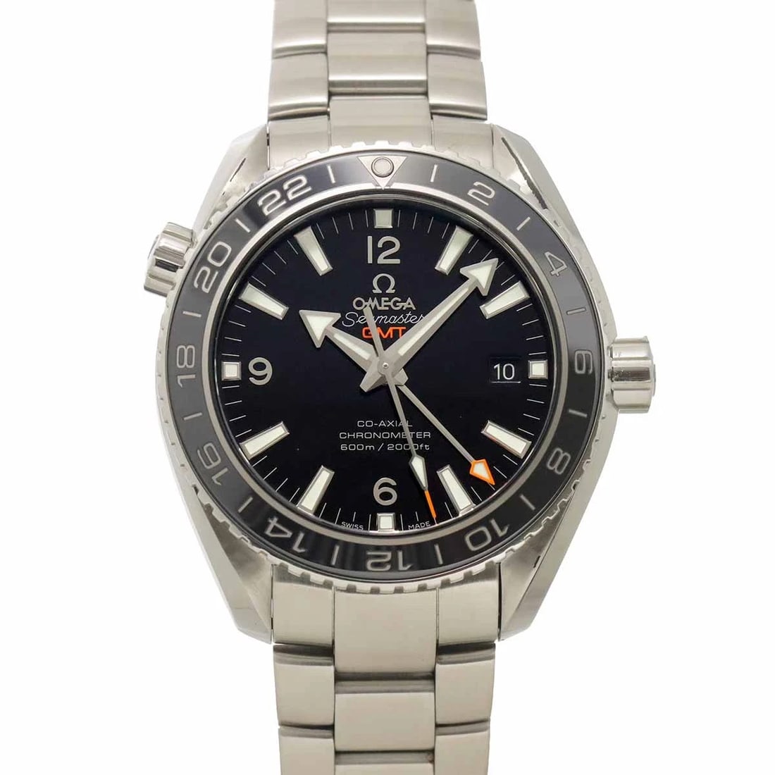 OMEGA SEAMASTER PLANET OCEAN GMT BLACK DIAL WATCH: OMEGA Seamaster Planet Ocean GMT Black Dial Watch Brand: OMEGA Type/Style: Wristwatch Material: Stainless steel Color: Dial Color Black Size: CaseSize Length 49mm(included lag) CaseSize Width