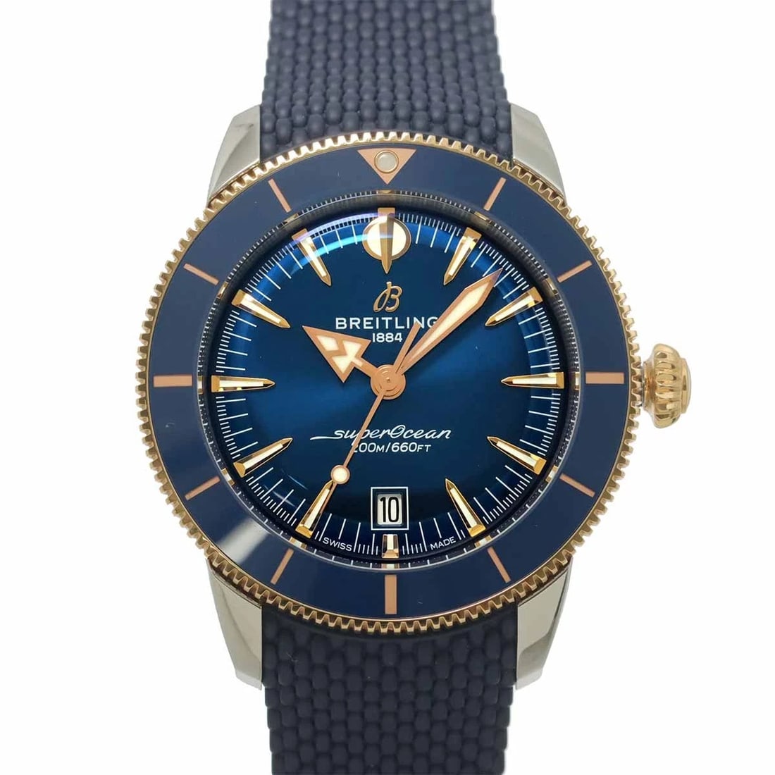 BREITLING SUPER OCEAN AUTOMATIC BLUE DIAL WATCH (1 of 3)