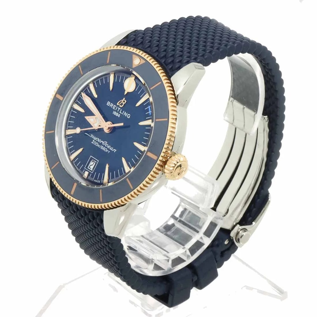 BREITLING SUPER OCEAN AUTOMATIC BLUE DIAL WATCH - 2