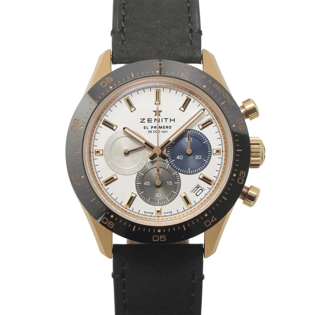 ZENITH EL PRIMERO CHRONOMASTER SPORTS 750 PINK GOLD WATCH: ZENITH El Primero Chronomaster Sports 750 Pink Gold Watch Brand: ZENITH Type/Style: Wristwatch Material: 750 Pink Gold,Suede Leather Color: Dial Color none Size: CaseSize Length 46mm(included lag)