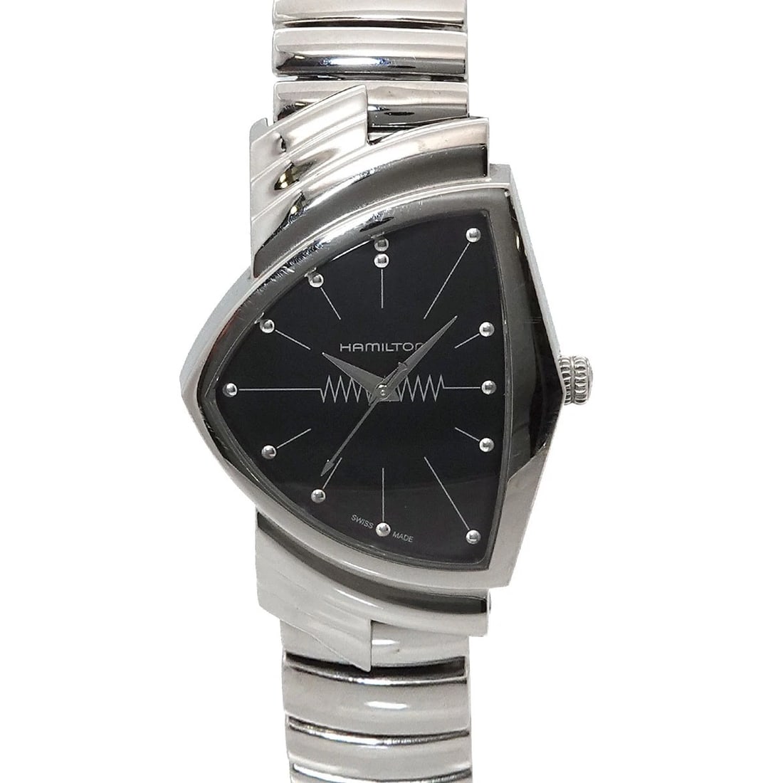 HAMILTON VENTURA FLEX QUARTZ BLACK DIAL WATCH (1 of 3)