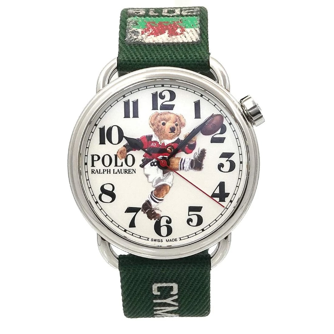 RALPH LAUREN POLO WATCH KICKER BEAR AUTOMATIC WATCH: RALPH LAUREN Polo Watch Kicker Bear Automatic Watch Brand: RALPH LAUREN Type/Style: Wristwatch Material: Stainless steel,Nylon Color: Dial Color none Size: CaseSize Length 47mm(included lag) CaseSize
