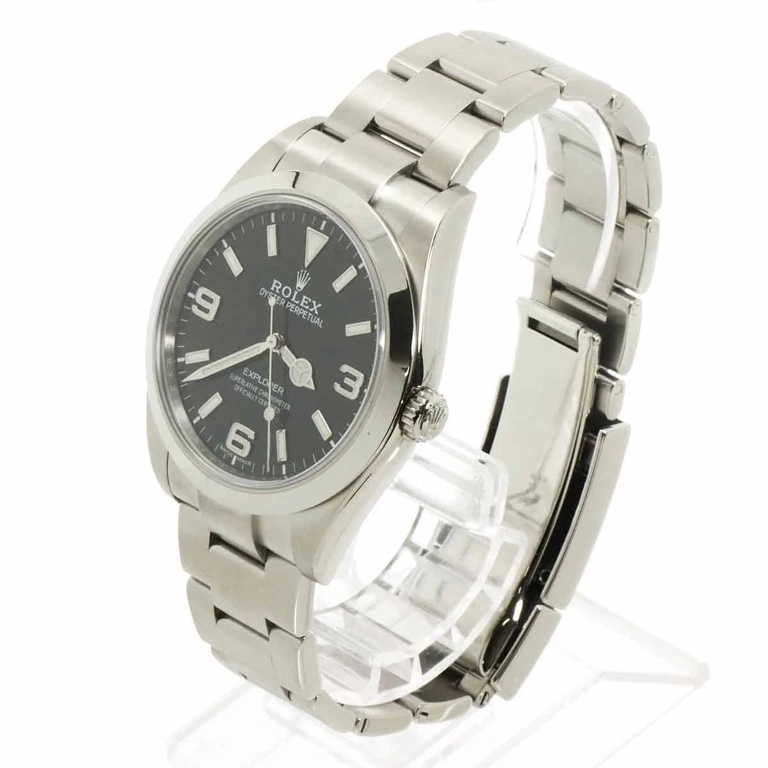 ROLEX EXPLORER AUTOMATIC BLACK DIAL WATCH - 2