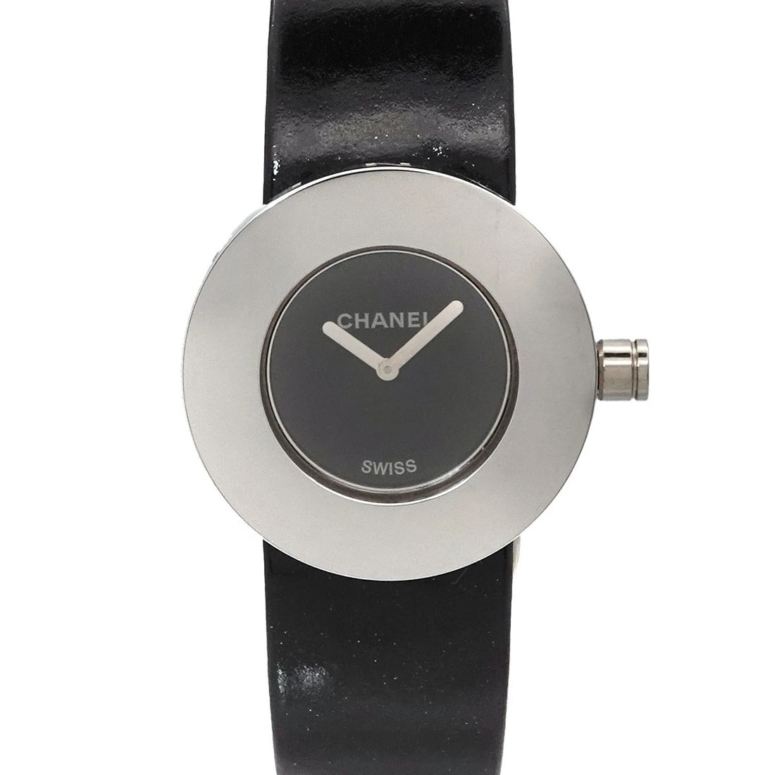 CHANEL LA RONDE QUARTZ BLACK DIAL ENAMEL WATCH: CHANEL La Ronde Quartz Black Dial Enamel Watch Brand: CHANEL Type/Style: Wristwatch Material: Stainless steel,Enamel Leather Color: Dial Color Black Size: CaseSize Length 29mm CaseSize Width 29mm(not 