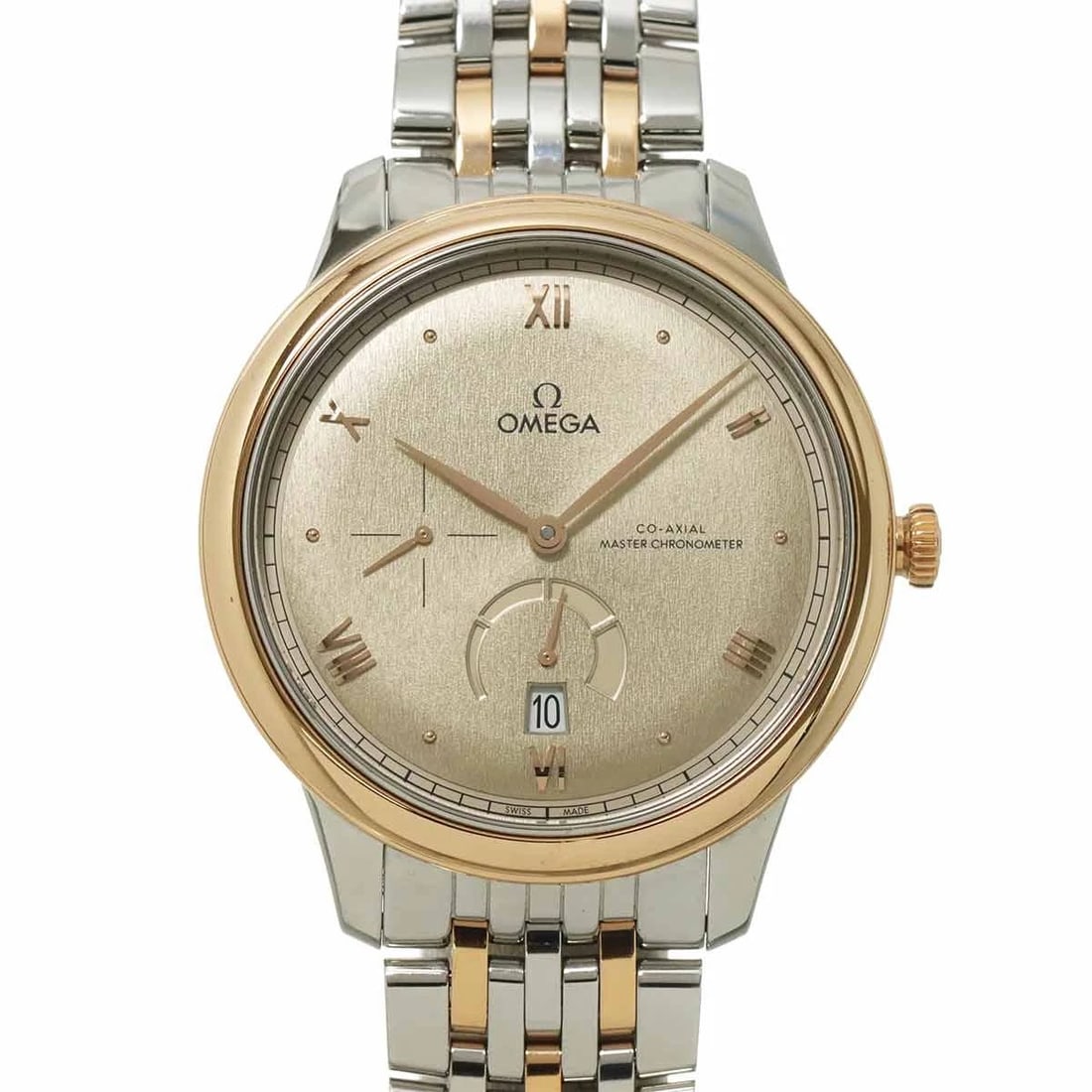 OMEGA DE VILLE PRESTIGE CO-AXIAL PINK GOLD WATCH: OMEGA De Ville Prestige CO-AxIAL Pink Gold Watch Brand: OMEGA Type/Style: Wristwatch Material: Stainless steel,750 Pink Gold Color: Dial Color Pink Size: CaseSize Length 48mm(included lag) CaseSize Wi