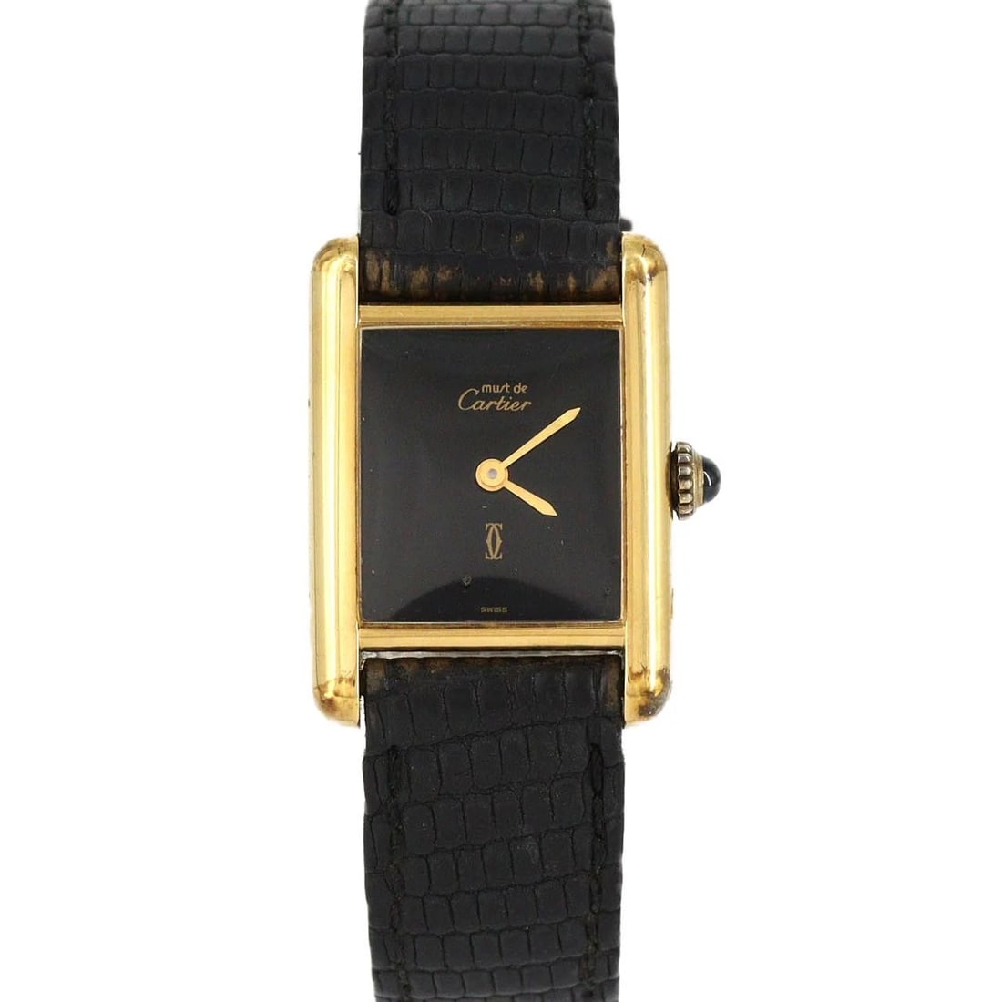 CARTIER MUST TANK SM GOLD PLATED MANUAL WATCH (1 of 3)