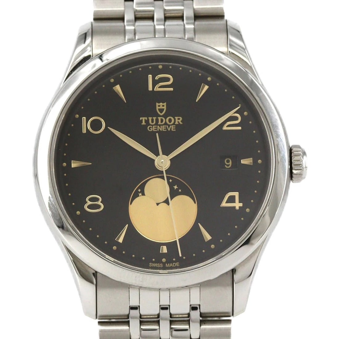 TUDOR LUNA STAINLESS STEEL MECHANICAL AUTOMATIC WATCH: Tudor Luna Stainless Steel Mechanical Automatic Watch Brand: Tudor Type/Style: Wrist watch Material: Case: Stainless Steel Breath: Stainless Steel Color: Dial Color: Black Size: Case diameter:
