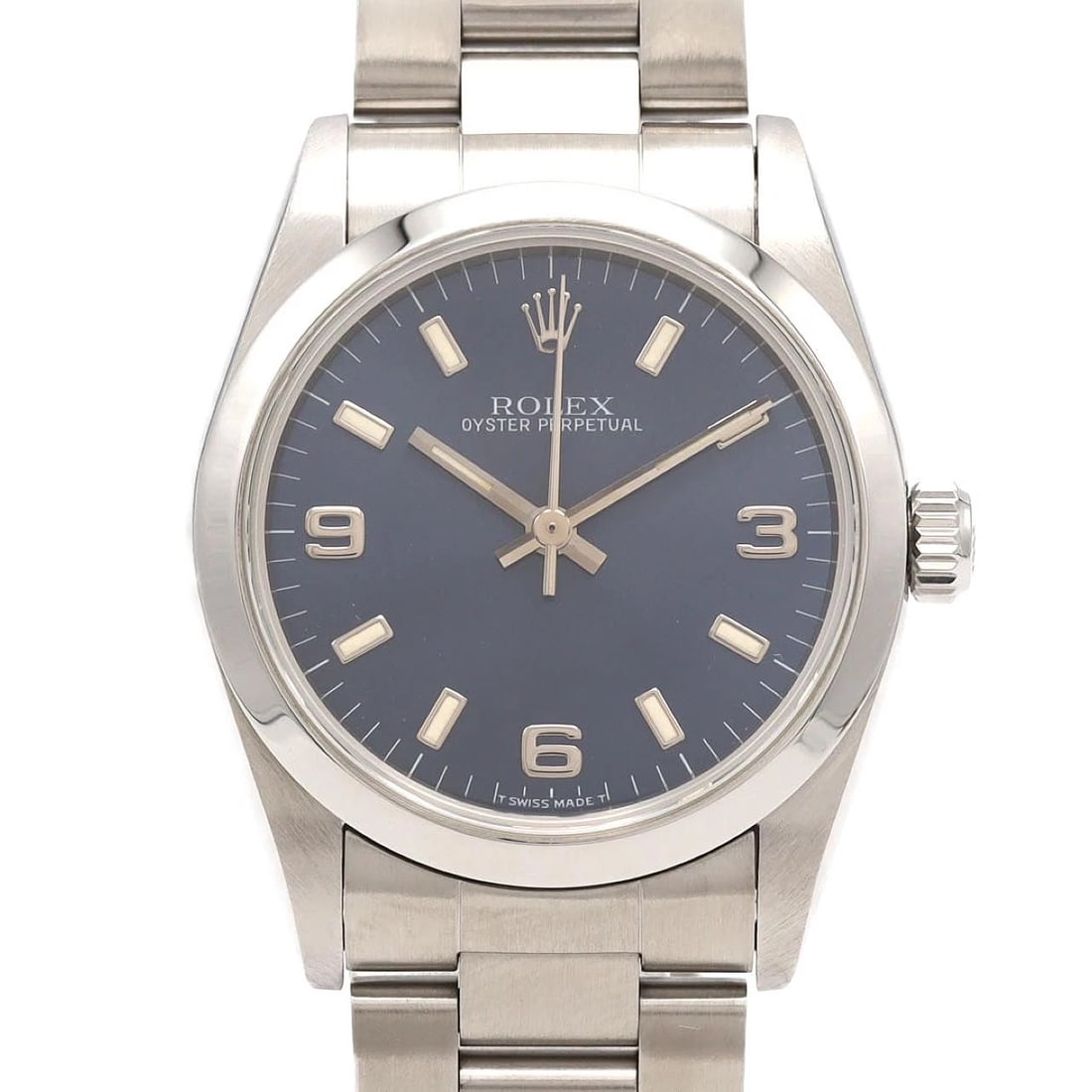 ROLEX OYSTER PERPETUAL STAINLESS STEEL MECHANICAL AUTOMATIC WATCH: Rolex Oyster Perpetual Stainless Steel Mechanical Automatic Watch Brand: ROLEx Type/Style: Wrist watch Material: Case: Stainless Steel Breath: Stainless Steel Color: Dial color: Blue Size: Case