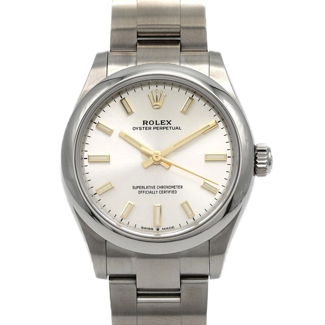 ROLEX OYSTER PERPETUAL STAINLESS STEEL MECHANICAL AUTOMATIC WATCH: Rolex Oyster Perpetual Stainless Steel Mechanical Automatic Watch Brand: ROLEx Type/Style: Wrist watch Material: Case: Stainless Steel Breath: Stainless Steel Color: Dial Color: Silver Size: Case