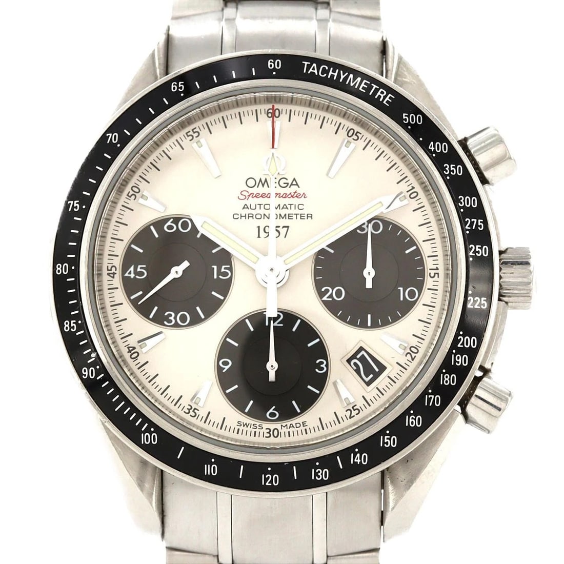 OMEGA SPEEDMASTER DATE LIMITED WATCH: Omega Speedmaster Date LIMITED Watch Brand: OMEGA Type/Style: Wrist watch Material: Case: Stainless Steel Breath: Stainless Steel Color: Dial color: Silver, gray Size: Case diameter: Approx. 40 mm