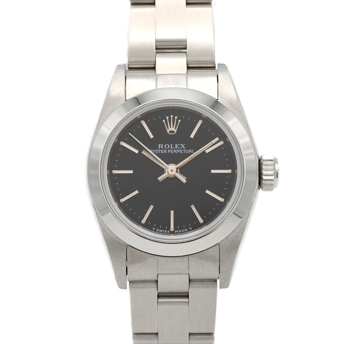 ROLEX OYSTER PERPETUAL STAINLESS STEEL MECHANICAL AUTOMATIC WATCH: Rolex Oyster Perpetual Stainless Steel Mechanical Automatic Watch Brand: ROLEx Type/Style: Wrist watch Material: Case: Stainless Steel Breath: Stainless Steel Color: Dial Color: Black Size: Case