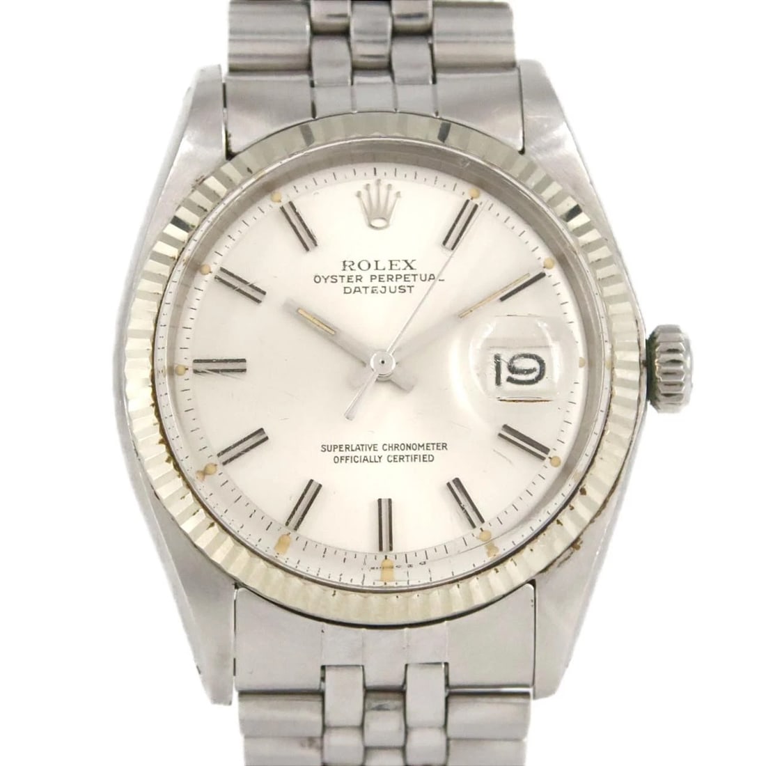 ROLEX DATEJUST SSXWG MECHANICAL WATCH: Rolex Datejust SSxWG Mechanical Watch Brand: ROLEx Type/Style: Wrist watch Material: Case: Stainless steel x white gold Bracelet: Stainless steel Color: Dial Color: Silver Size: Case diameter: Approx.