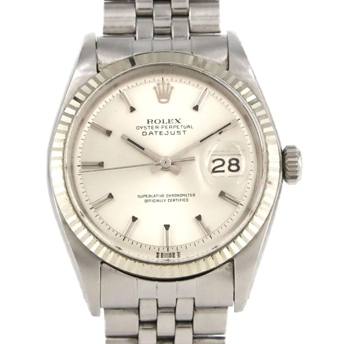 ROLEX DATEJUST SSXWG MECHANICAL WATCH: Rolex Datejust SSxWG Mechanical Watch Brand: ROLEx Type/Style: Wrist watch Material: Case: Stainless steel x white gold Bracelet: Stainless steel Color: Dial Color: Silver Size: Case diameter: Approx.