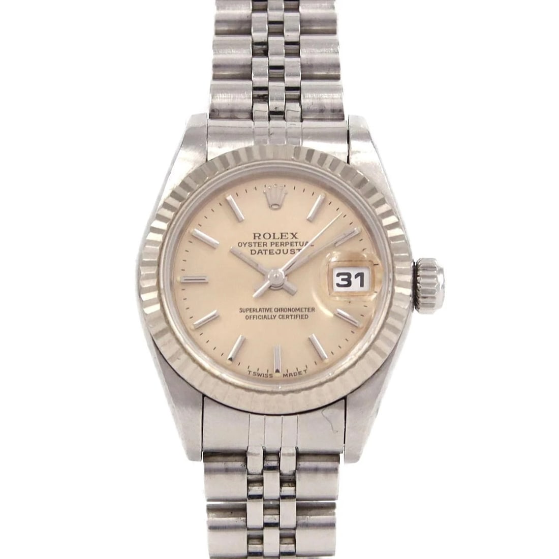 ROLEX DATEJUST SSXWG MECHANICAL WATCH: Rolex Datejust SSxWG Mechanical Watch Brand: ROLEx Type/Style: Wrist watch Material: Case: Stainless steel x white gold Bracelet: Stainless steel Color: Dial Color: Silver Size: Case diameter: