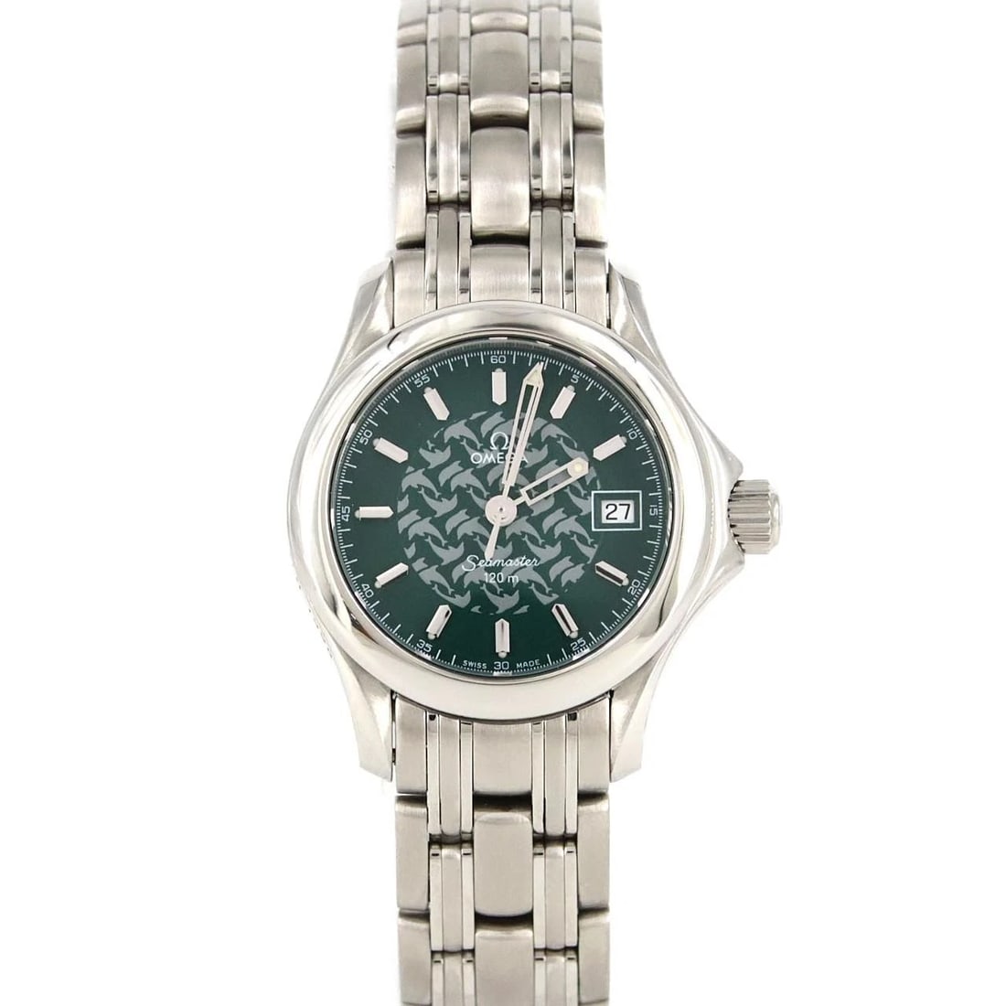 OMEGA SEAMASTER MAYOL LIMITED WATCH: Omega Seamaster Mayol LIMITED Watch Brand: OMEGA Type/Style: Wrist watch Material: Case: Stainless Steel Breath: Stainless Steel Color: Dial color: Green Size: Case diameter approx.: 26.5mm mm Max