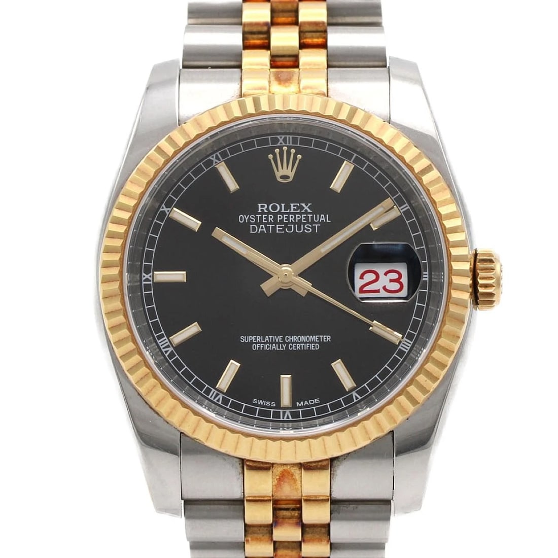 ROLEX DATEJUST SSXYG MECHANICAL WATCH: Rolex Datejust SSxYG Mechanical Watch Brand: ROLEx Type/Style: Wrist watch Material: Case: Stainless steel x yellow gold Bracelet: Stainless steel x yellow gold Color: Dial Color: Black Size: Case dia