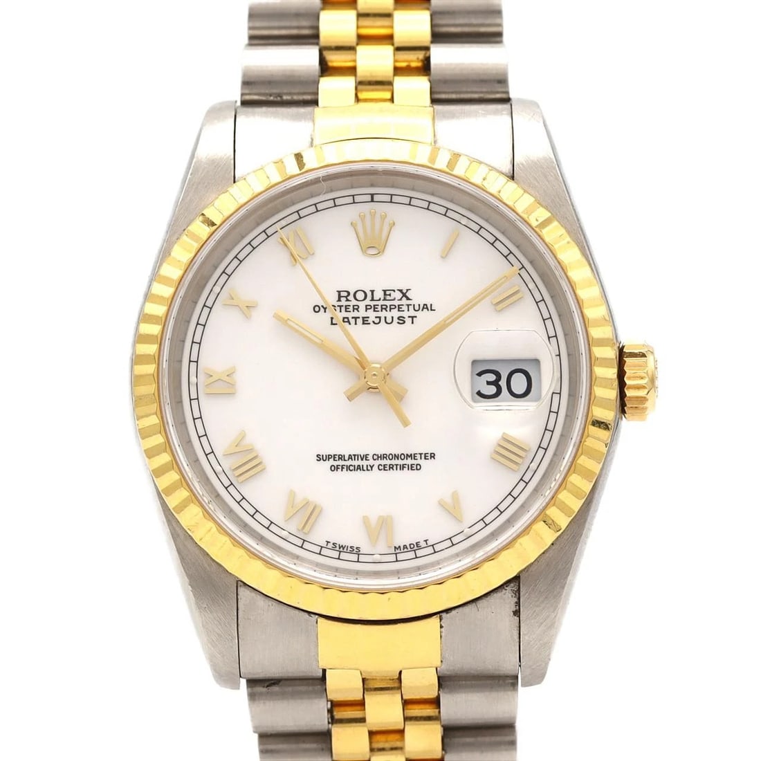 ROLEX DATEJUST SSXYG MECHANICAL WATCH: Rolex Datejust SSxYG Mechanical Watch Brand: ROLEx Type/Style: Wrist watch Material: Case: Stainless steel x yellow gold Bracelet: Stainless steel x yellow gold Color: Dial color: White/Small Roman