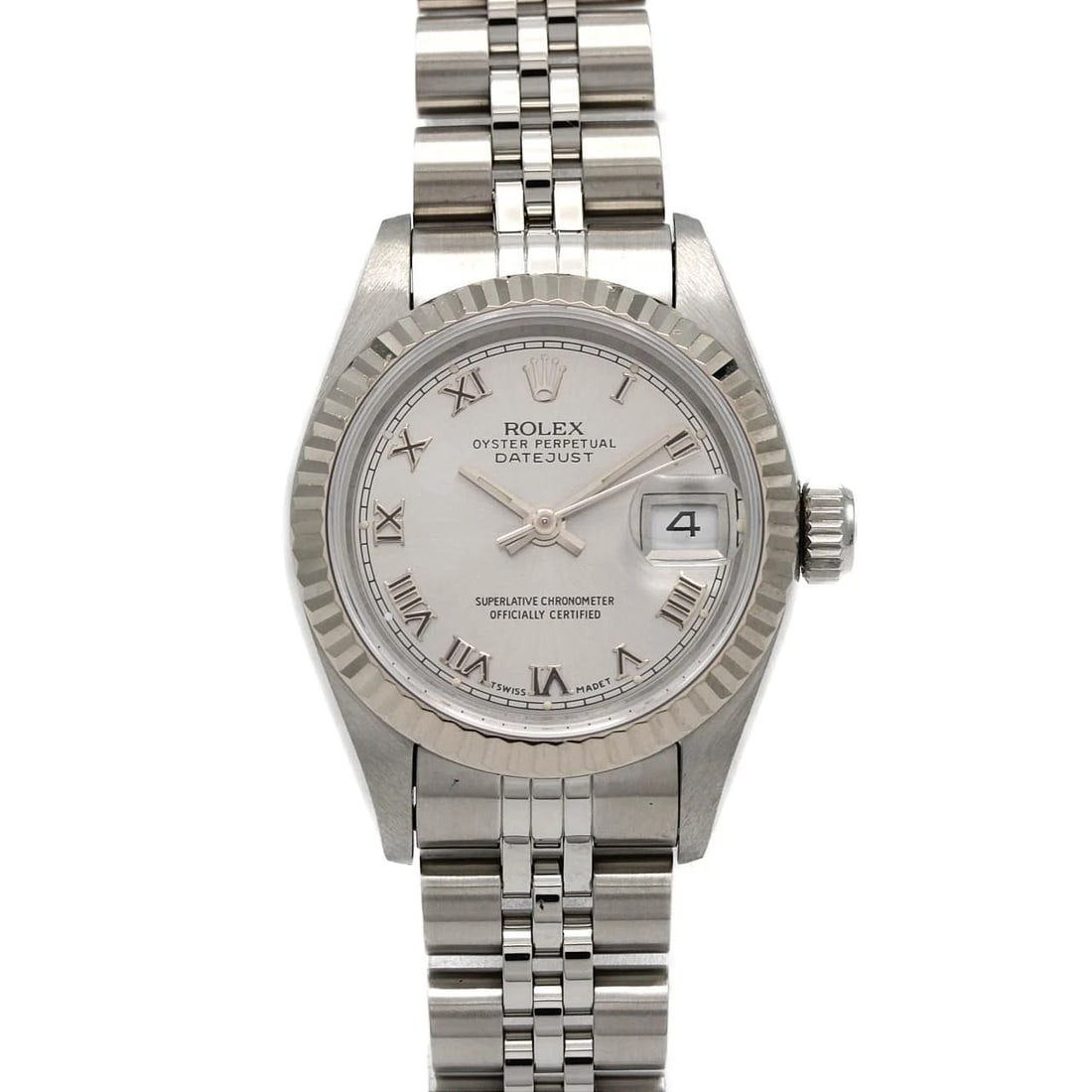 ROLEX DATEJUST SSXWG MECHANICAL AUTOMATIC WATCH: Rolex Datejust SSxWG Mechanical Automatic Watch Brand: ROLEx Type/Style: Wrist watch Material: Case: Stainless steel x white gold Bracelet: Stainless steel Color: Dial color: Gray/Roman Size: Case dia