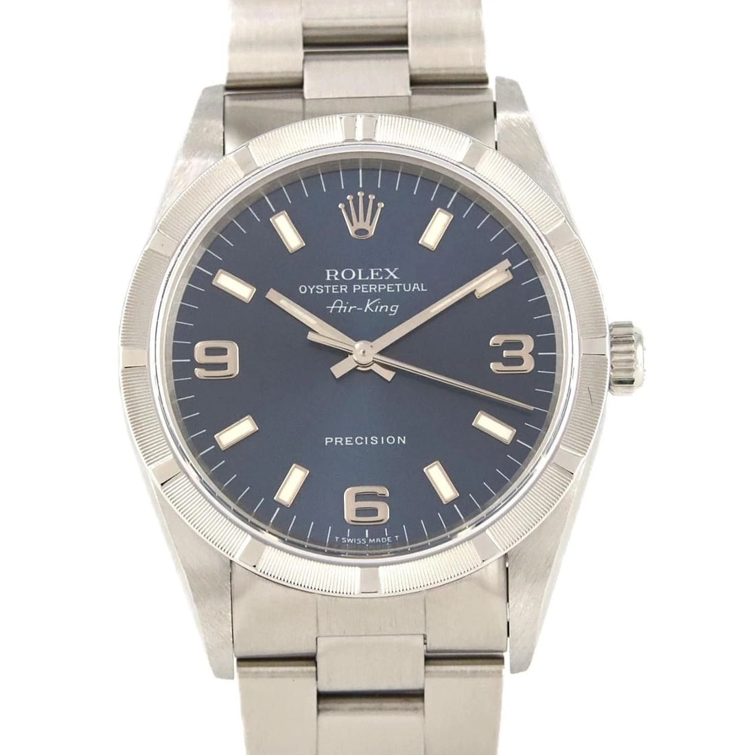 ROLEX AIR-KING STAINLESS STEEL MECHANICAL AUTOMATIC WATCH: Rolex Air-King Stainless Steel Mechanical Automatic Watch Brand: ROLEx Type/Style: Wrist watch Material: Case: Stainless Steel Breath: Stainless Steel Color: Dial color: Blue Size: Case diameter: