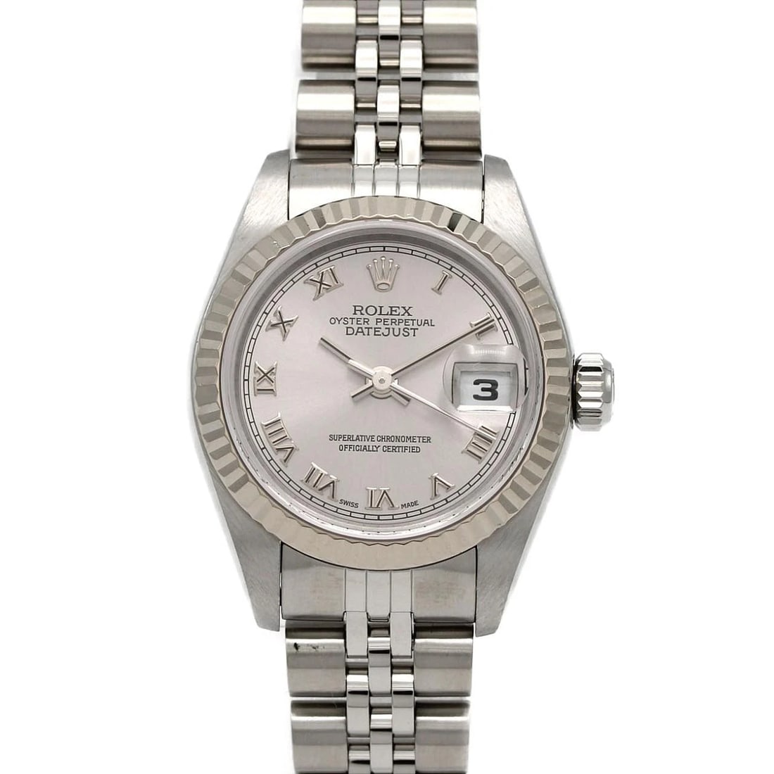 ROLEX DATEJUST SSXWG MECHANICAL AUTOMATIC WATCH: Rolex Datejust SSxWG Mechanical Automatic Watch Brand: ROLEx Type/Style: Wrist watch Material: Case: Stainless steel x white gold Bracelet: Stainless steel Color: Dial color: Gray/Roman Size: Case