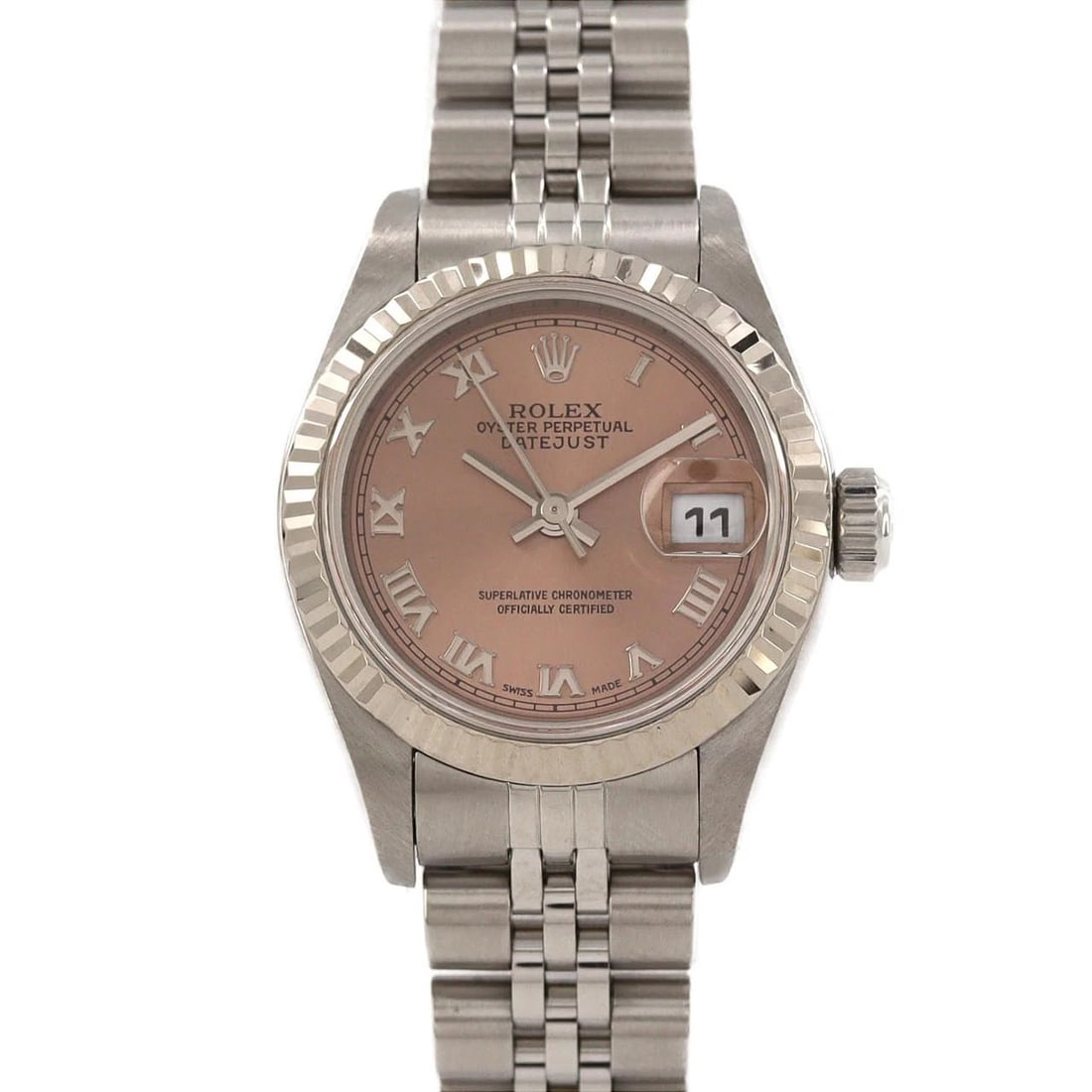 ROLEX DATEJUST SSXWG MECHANICAL AUTOMATIC WATCH: Rolex Datejust SSxWG Mechanical Automatic Watch Brand: ROLEx Type/Style: Wrist watch Material: Case: Stainless steel x white gold Bracelet: Stainless steel Color: Dial color: Pink/Roman Size: Case