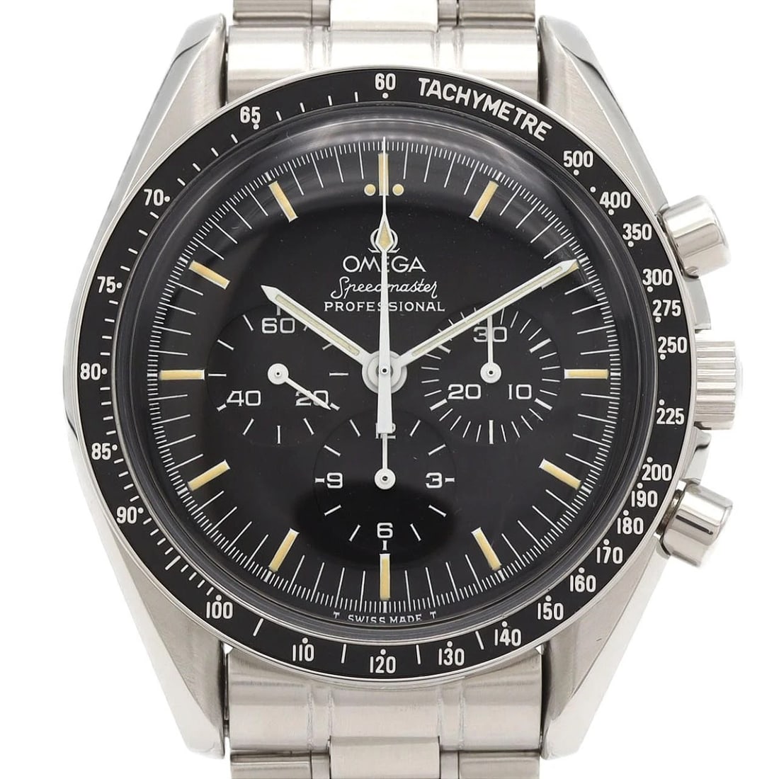 OMEGA SPEEDMASTER PRO STAINLESS STEEL MANUAL WINDING WATCH: Omega Speedmaster Pro Stainless Steel Manual Winding Watch Brand: OMEGA Type/Style: Wrist watch Material: Case: Stainless Steel Breath: Stainless Steel Color: Dial Color: Black Size: Case diameter: