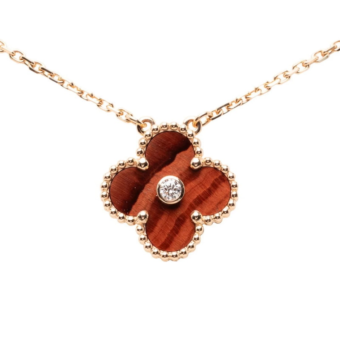 VAN CLEEF & ARPELS ALHAMBRA PENDANT NECKLACE: Van Cleef & Arpels Alhambra Pendant necklace Brand: Van Cleef & Arpels Type/Style: Pendant necklace Material: Pink gold (18K), Main Stone Natural Color: Pink gold Size: Neck Circumference: 41.5 cm /