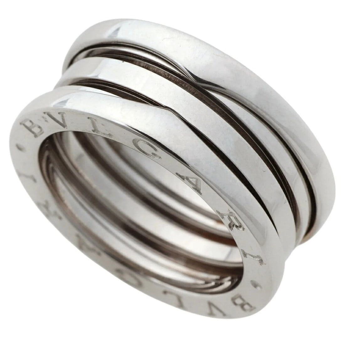 BULGARI B.ZERO1 RING: Bulgari B.zero1 Ring Brand: Bvlgari Type/Style: Band ring Material: White gold (18K), Color: White gold Size: US 6.5 Accessories: None Accessories Notice: When purchasing pre-owned goods, please