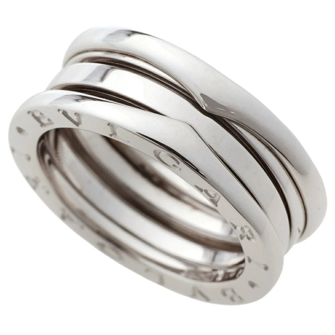 BULGARI B.ZERO1 RING: Bulgari B.zero1 Ring Brand: Bvlgari Type/Style: Band ring Material: White gold (18K), Color: White gold Size: US 6.5 Accessories: None Accessories Notice: When purchasing pre-owned goods, please
