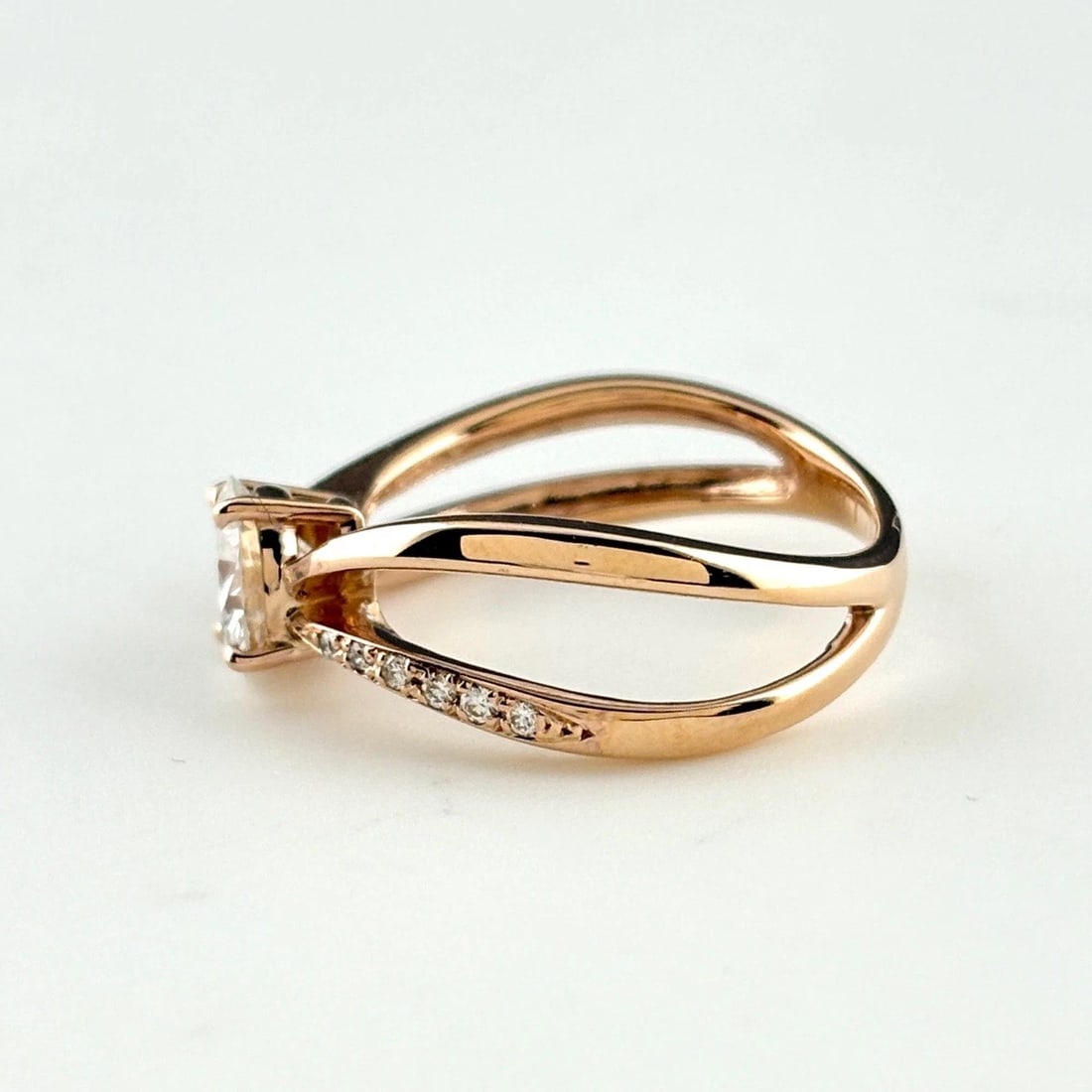 DIAMOND DESIGN RING PG MELEE DIAMOND RING 18K - 4