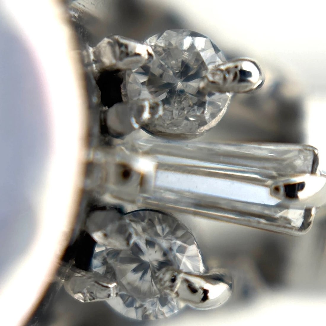 OPAL DESIGN RING PLATINUM MELEE DIAMOND RING - 2