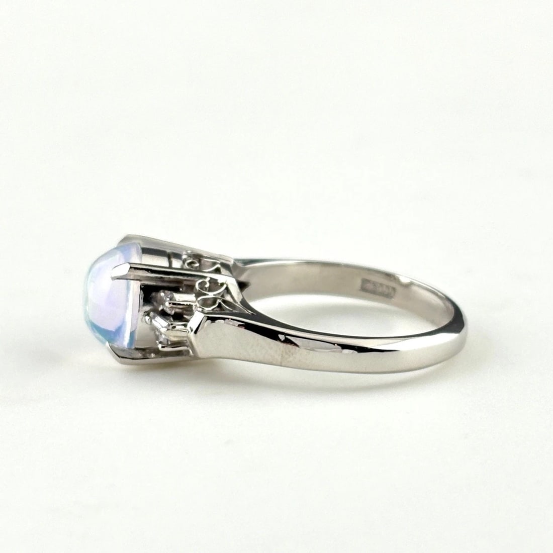 OPAL DESIGN RING PLATINUM MELEE DIAMOND RING - 3