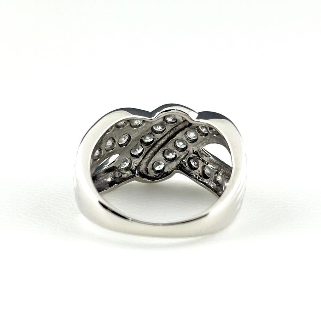 MELEE DIAMOND DESIGN RING PLATINUM RING DIAMOND - 4
