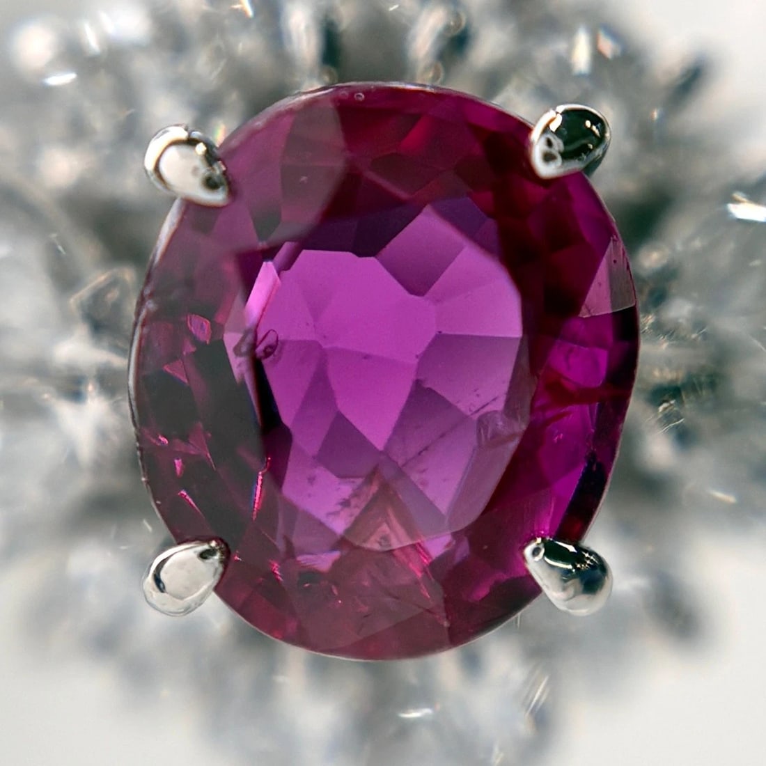 RUBY DESIGN RING PLATINUM MELEE DIAMOND RING PT900 - 2