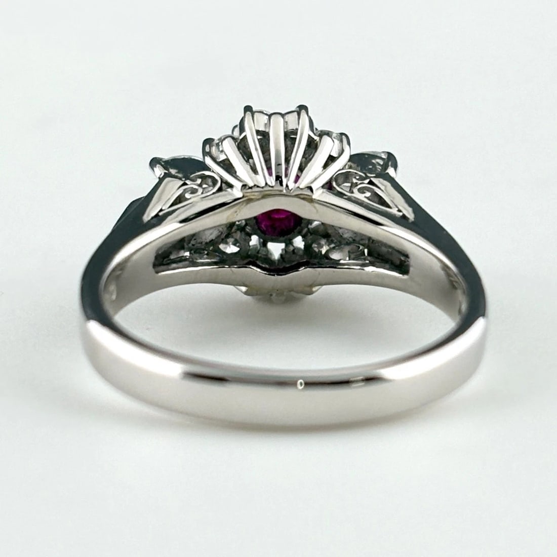 RUBY DESIGN RING PLATINUM MELEE DIAMOND RING PT900 - 3